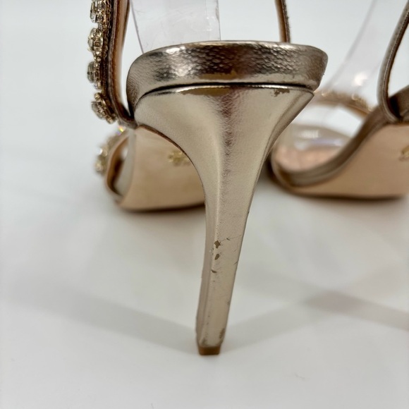 Badgley Mischka Galia Open Toe 4” Heels Size 6.5 - Picture 8 of 15